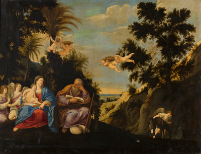 Repos pendant la fuite en Égypte - Francesco Albani