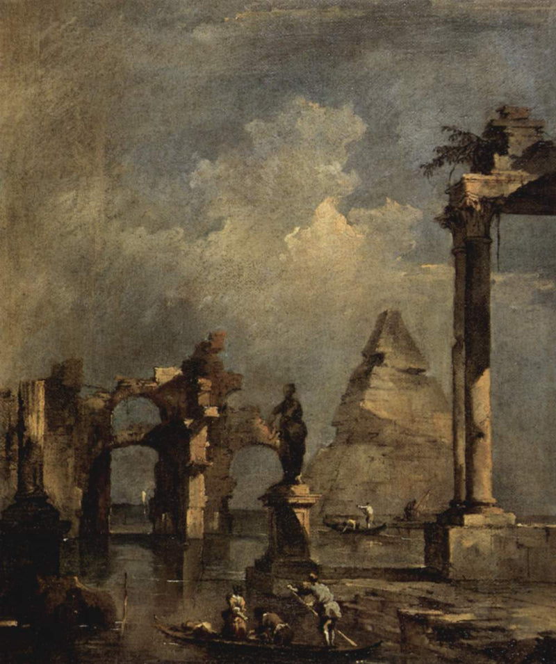 Capricho con pirámide - Francesco Guardi