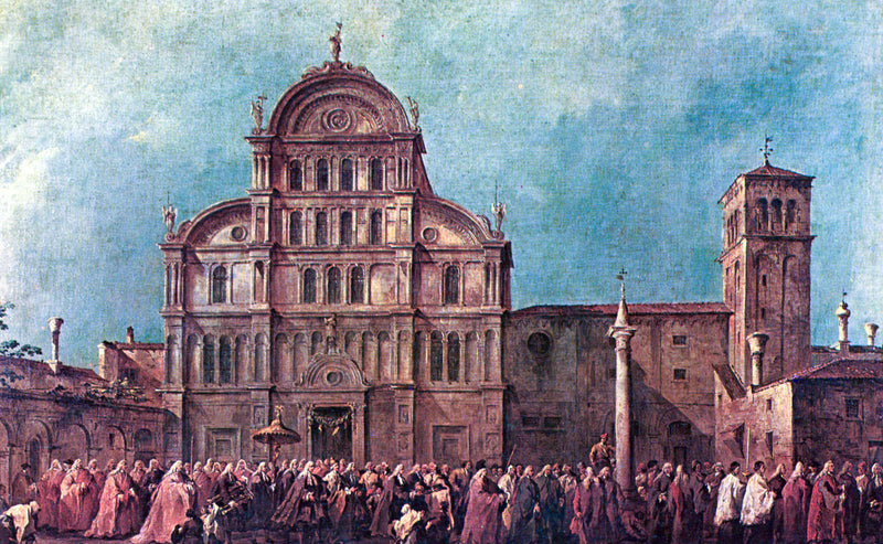 La Procesión del duque de Venecia en San Zaccaria - Francesco Guardi
