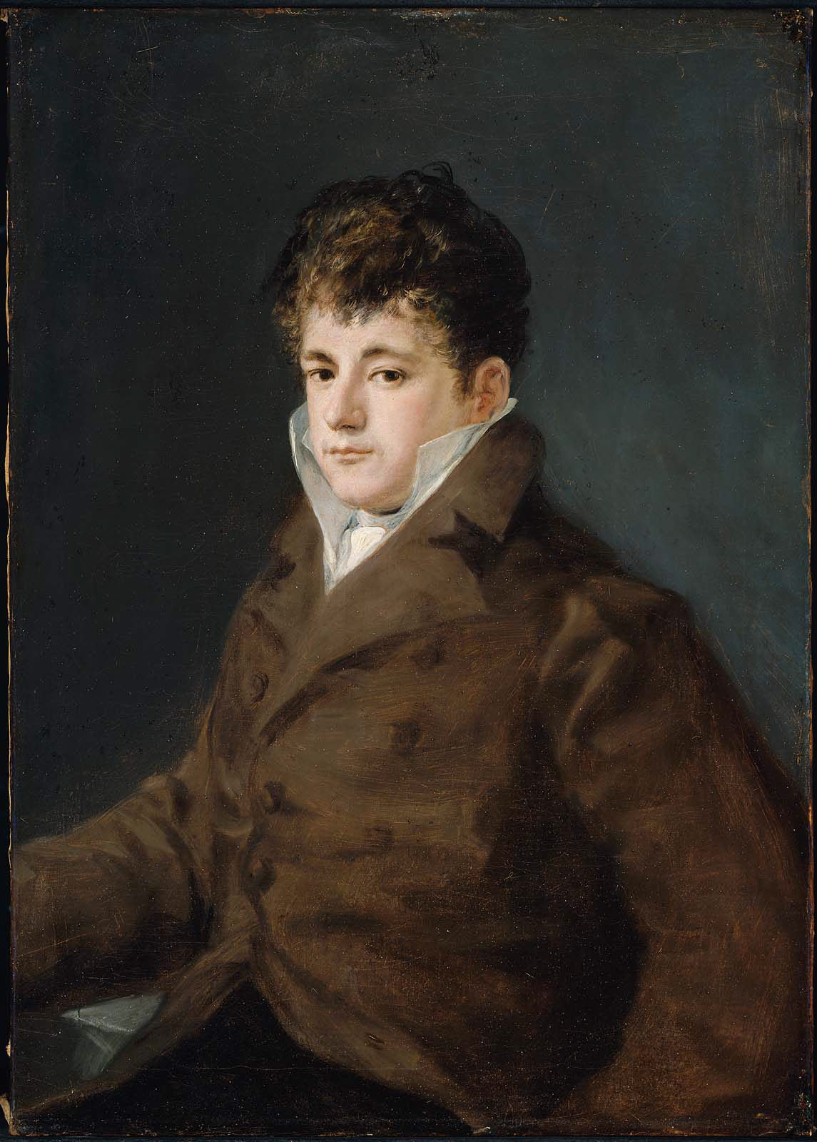 Reproduction du tableau « Portrait d'un jeune homme en marron, peut-être Javier Goya - Francisco de Goya » par Alpha Reproduction en peinture à l’huile