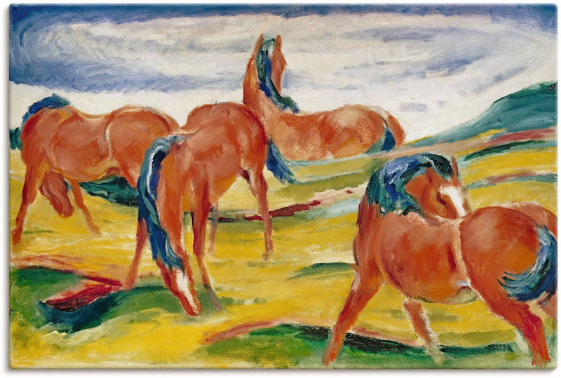 Caballos en pastoreo III - Franz Marc