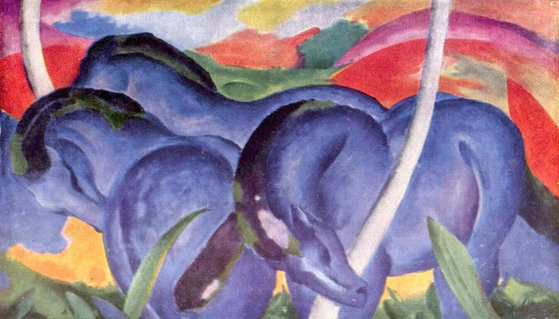 Los Grandes Caballos Azules - Franz Marc