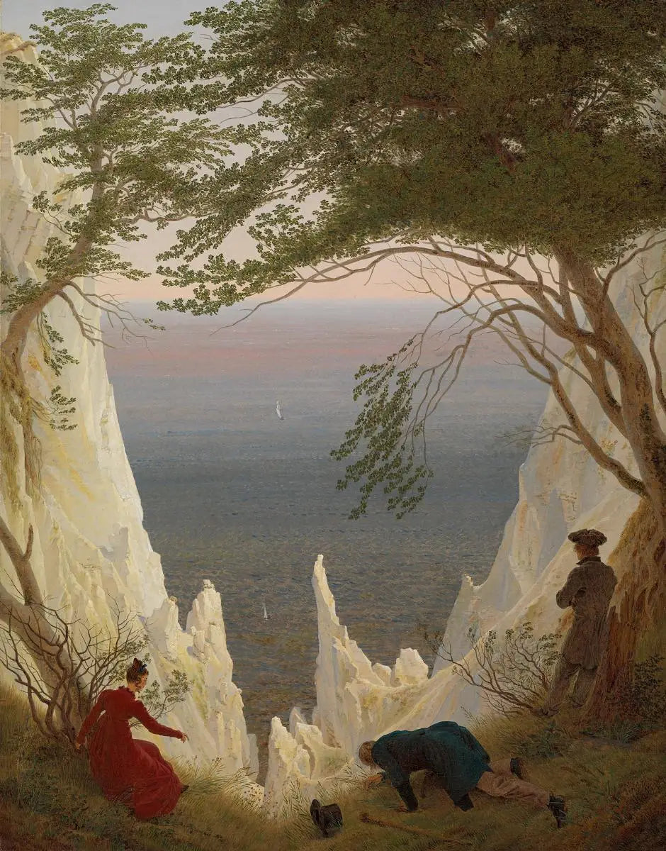 Reproduction du tableau « Falaises de craie sur l'île de Rügen - Caspar David Friedrich » par Alpha Reproduction en peinture à l’huile