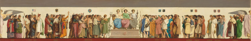 Reproduction du tableau « Frize destinée à être reproduite sur un vase commémoratif de l'exposition de Londres - Jean-Léon Gérôme » par Alpha Reproduction en peinture à l’huile