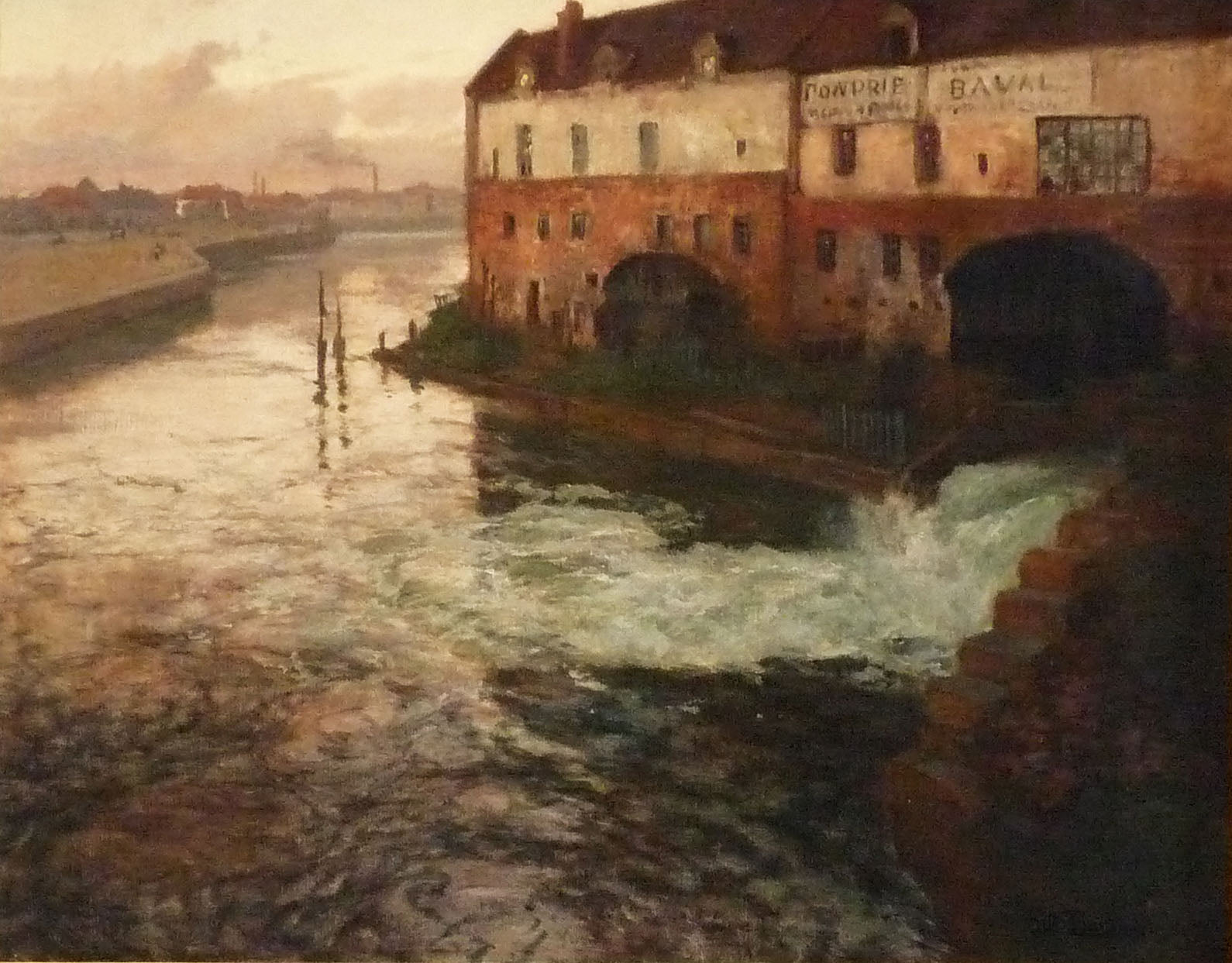 Antigua fábrica en el Somme (noche) - Thaulow Fries