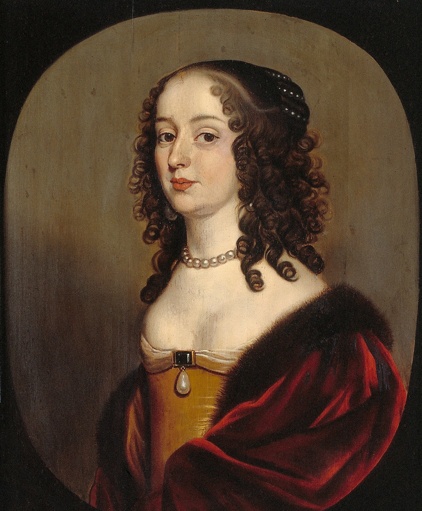 Portrait de Sophie van de Palts (1630-1714) echtgenote van Ernst August I keurvorst van Hannover - Gerrit van Honthorst