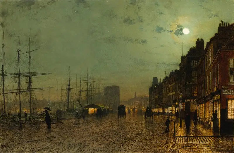 Los muelles de Glasgow - John Atkinson Grimshaw