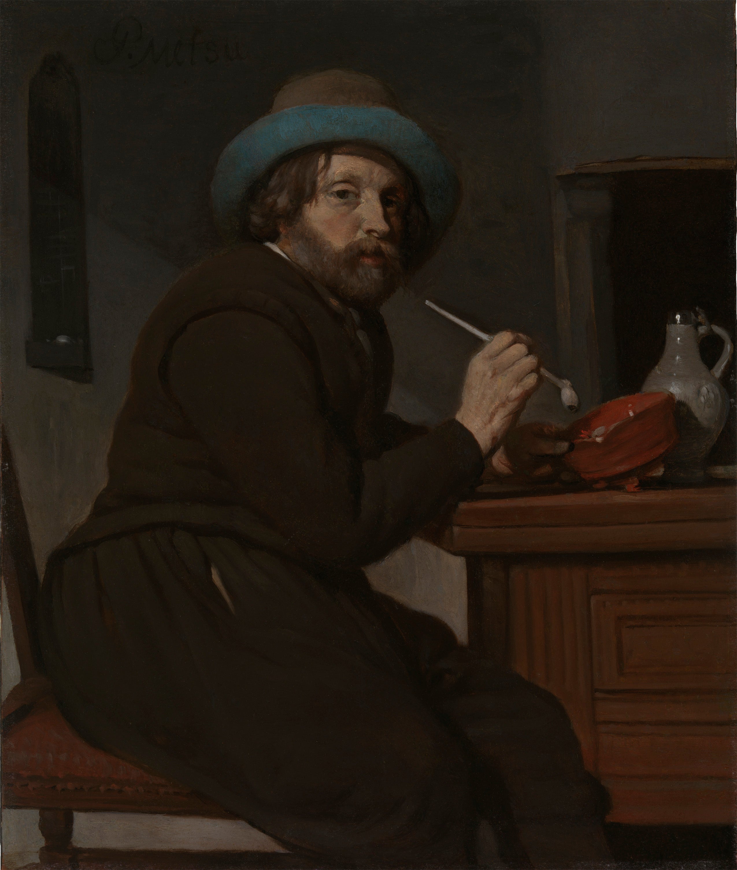 Le vieux fumeur - Gabriel Metsu