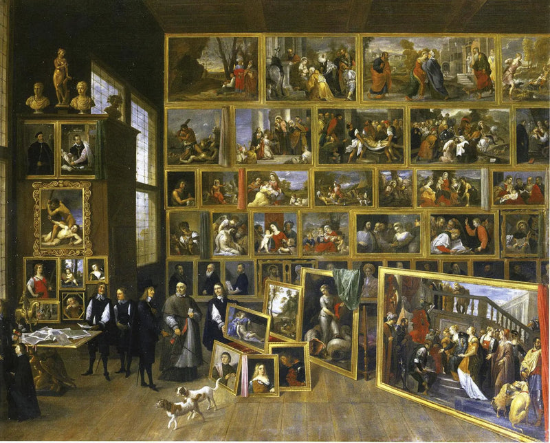 El archiduque Leopoldo Guillermo en su galería en Bruselas - David Teniers el Joven