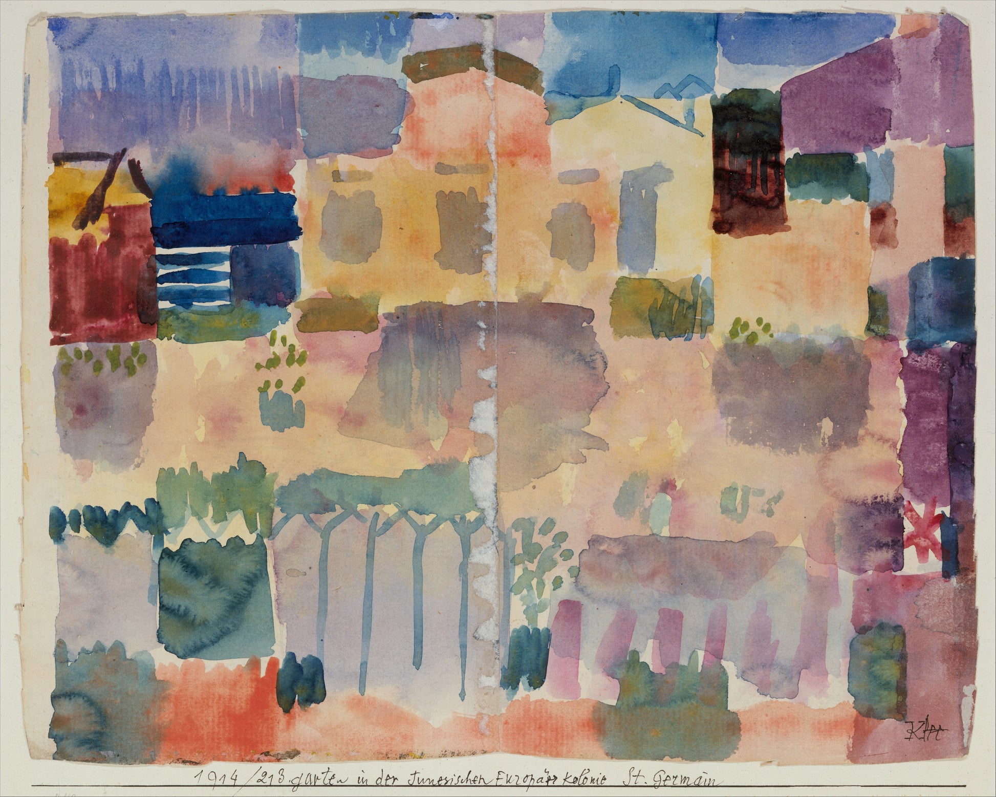 Jardín en Saint-Germain, el barrio europeo cerca de Túnez - Paul Klee
