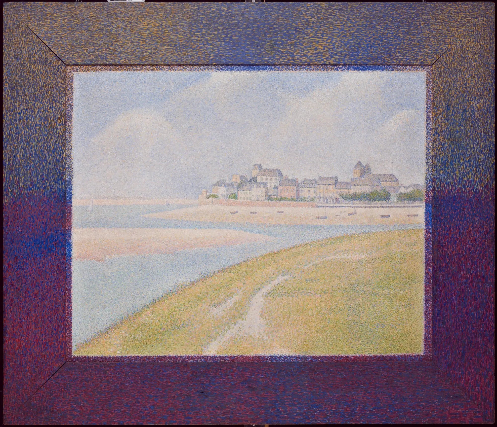 Reproduction du tableau « Vue du Crotoy depuis l'amont - Georges Seurat » par Alpha Reproduction en peinture à l’huile