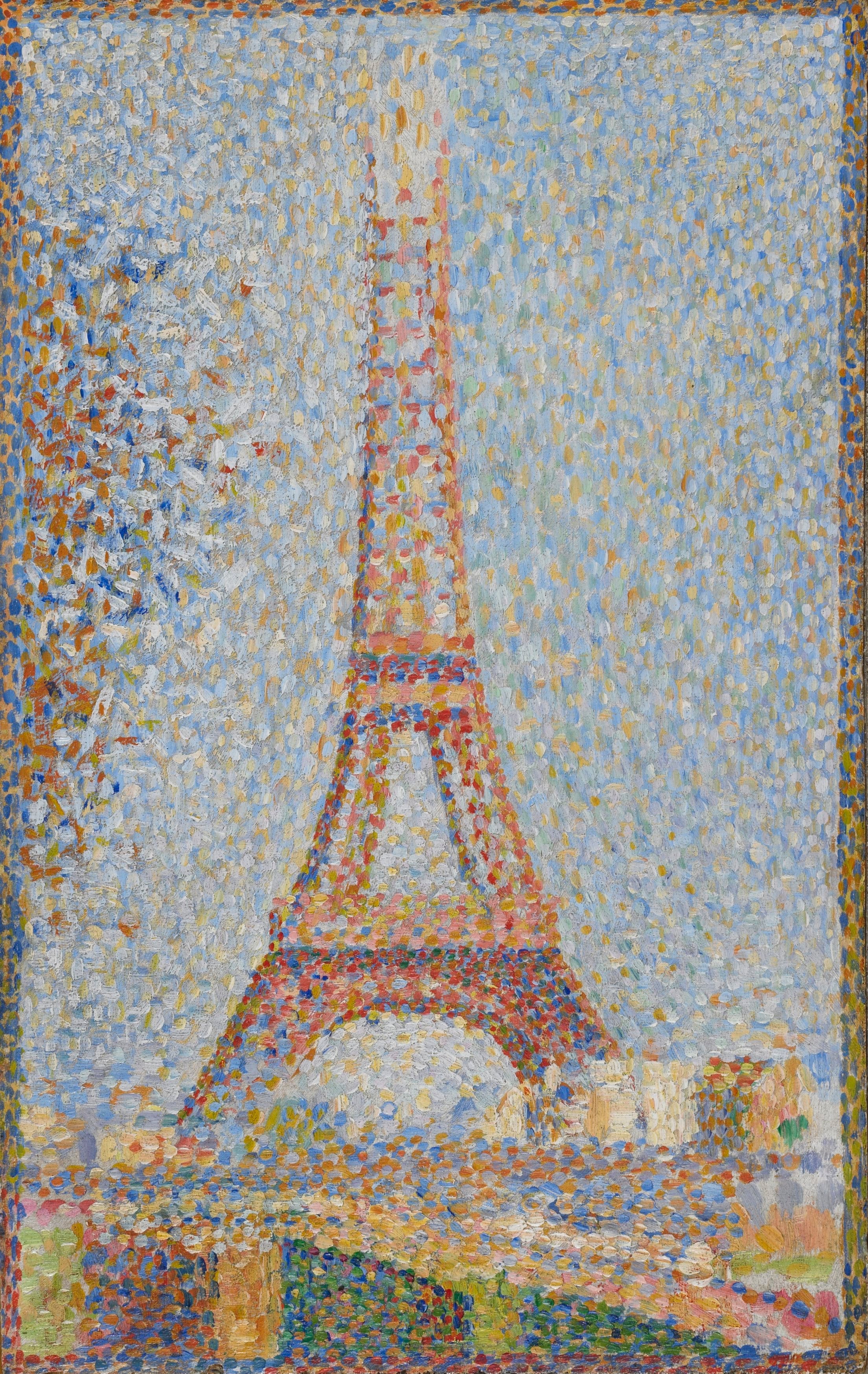 Reproduction du tableau « La Tour Eiffel - Georges Seurat » par Alpha Reproduction en peinture à l’huile