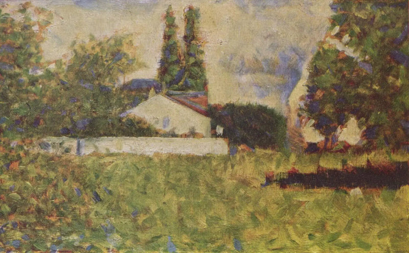 Casa entre los árboles - Georges Seurat