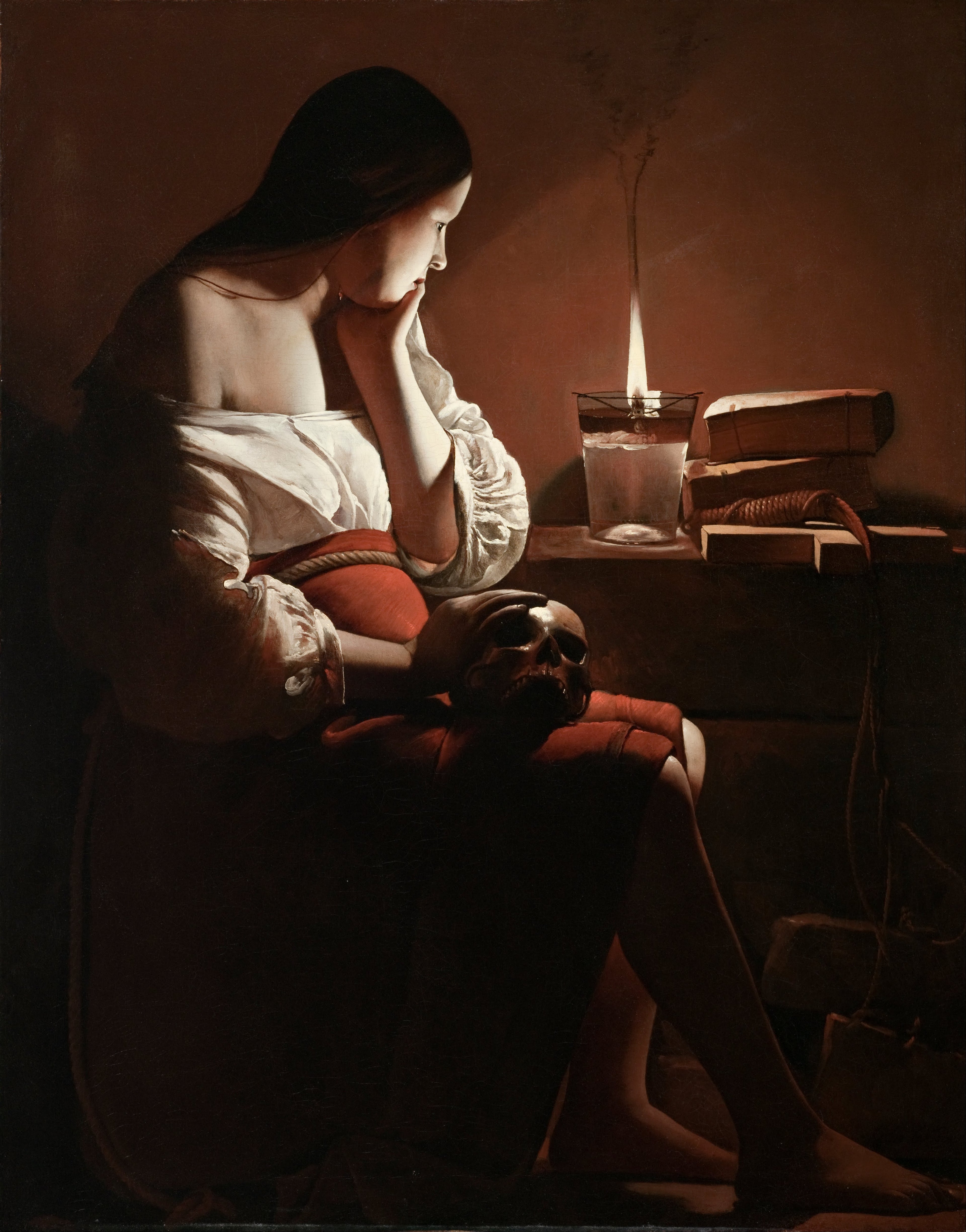 La Madeleine à la flamme fumante - Georges de La Tour - Alpha Reproduction