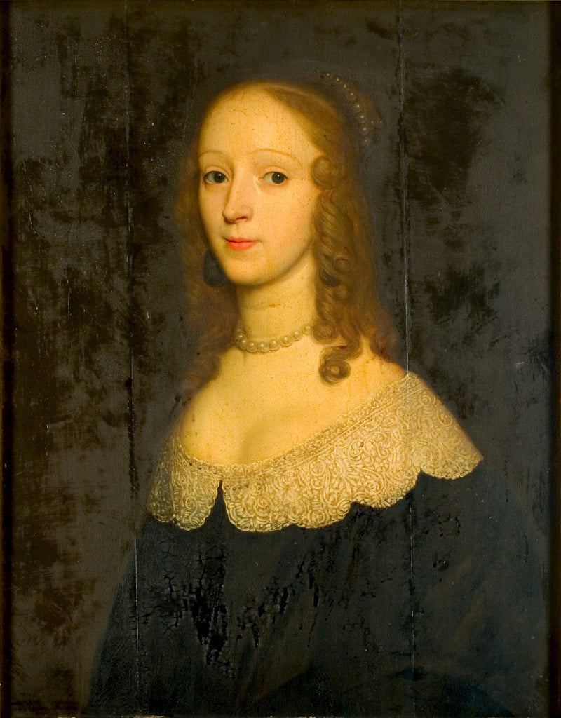 Retrato de Helena van Hoecklum con Spaansweerd (-1650) - Gerrit van Honthorst