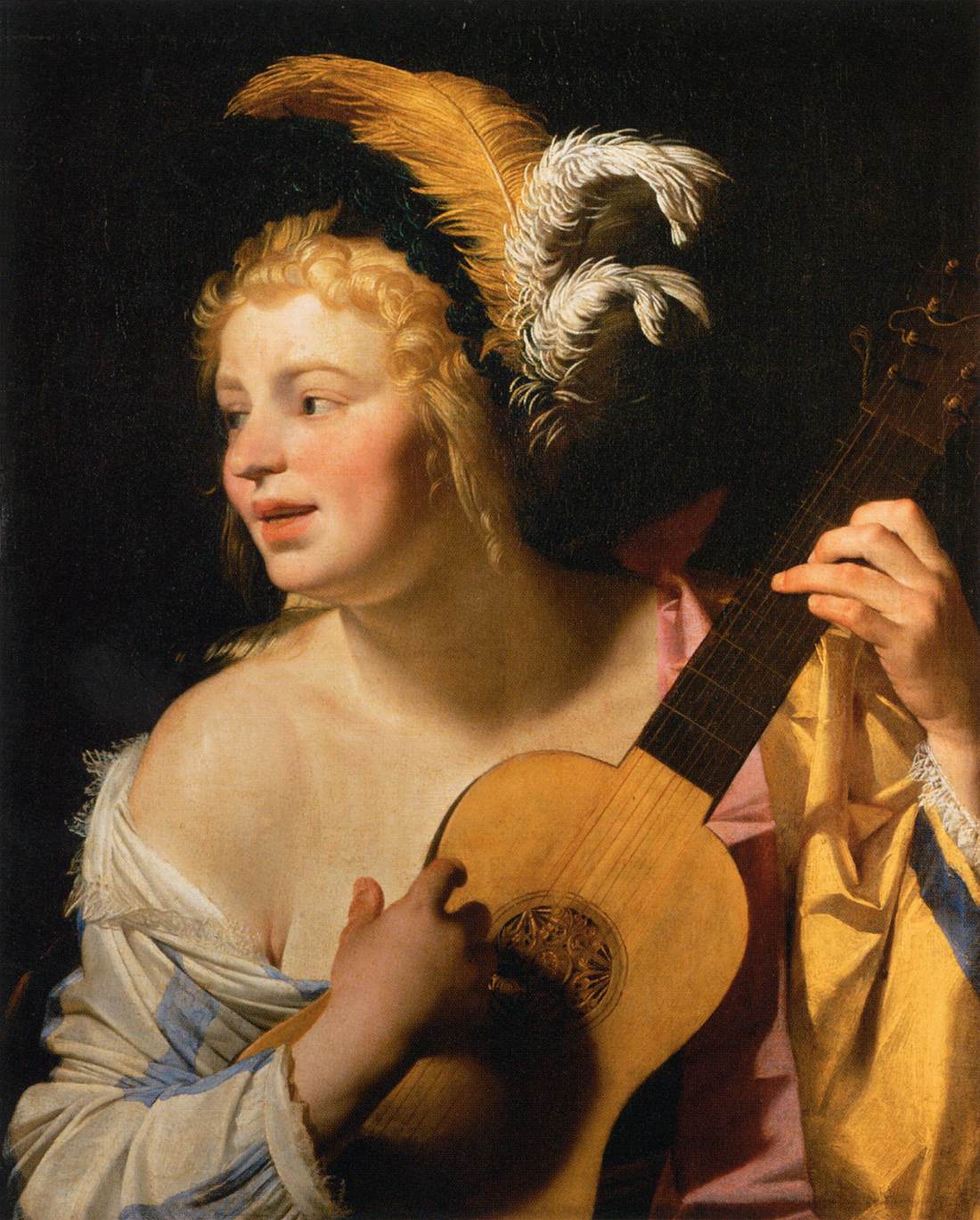 La Joueuse de guitare - Gerrit van Honthorst - Alpha Reproduction