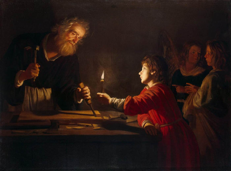 La infancia de Cristo - Gerrit van Honthorst
