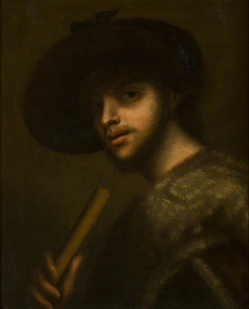 Un hombre con una pipa o una flauta - Giorgione