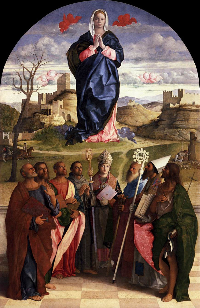 La Virgen María en gloria con los santos - Giovanni Bellini