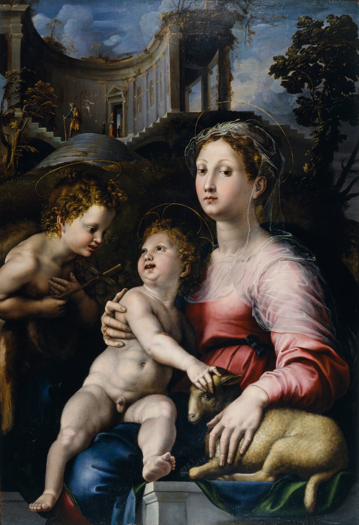 Vierge à l'Enfant et saint Jean-Baptiste - Giulio Romano