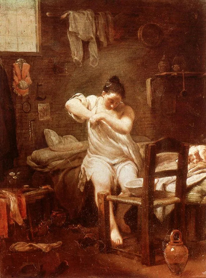 La Puce - Giuseppe Maria Crespi image 1 tableau peint à l’huile sur toile