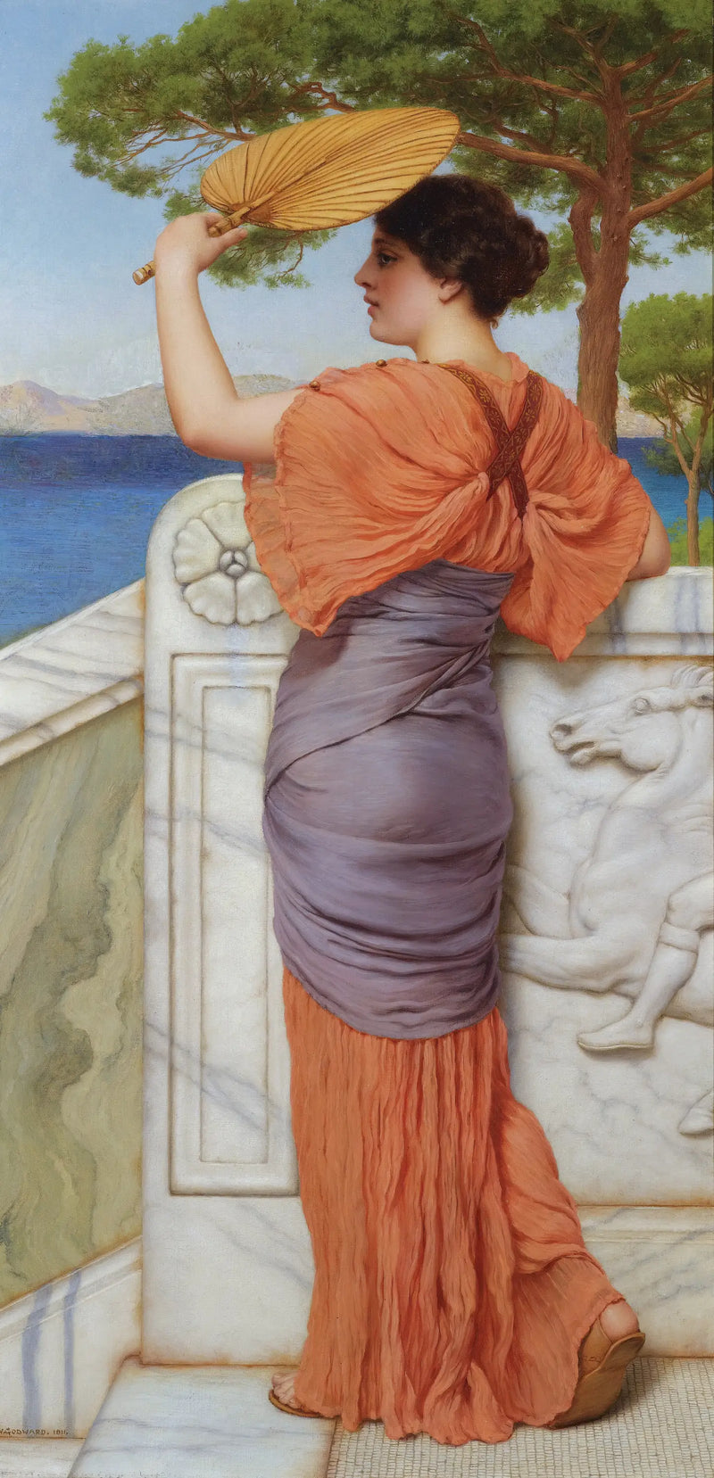 En el balcón - John William Godward