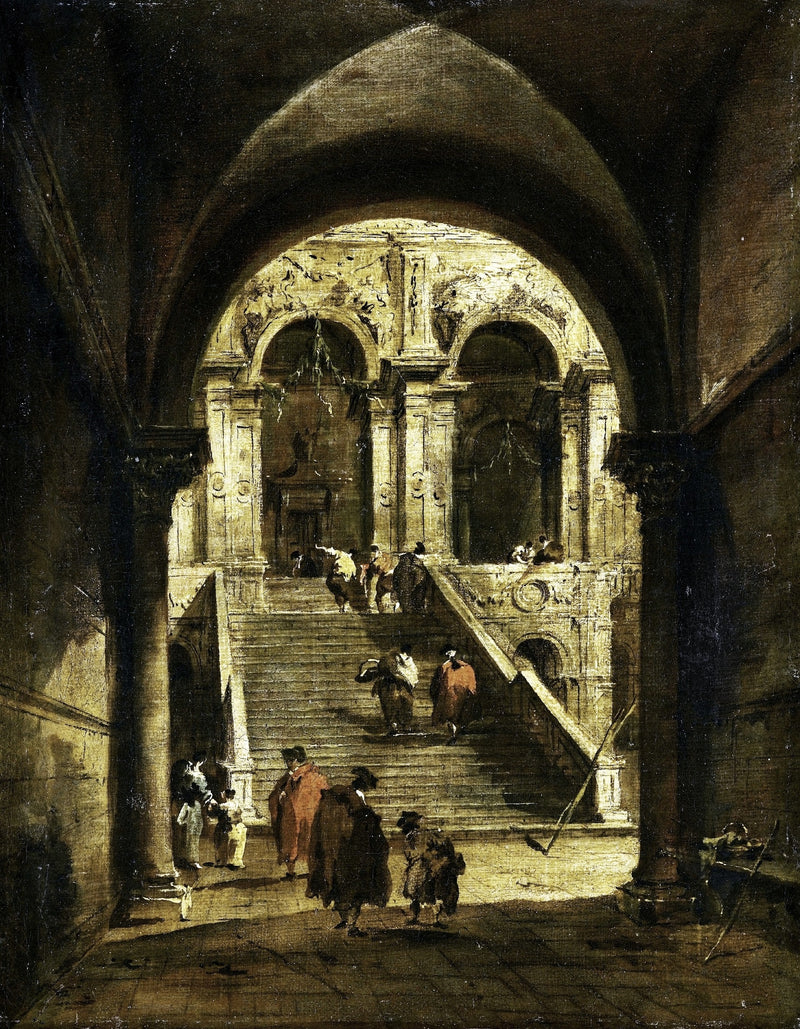 Escalera del palacio - Francesco Guardi