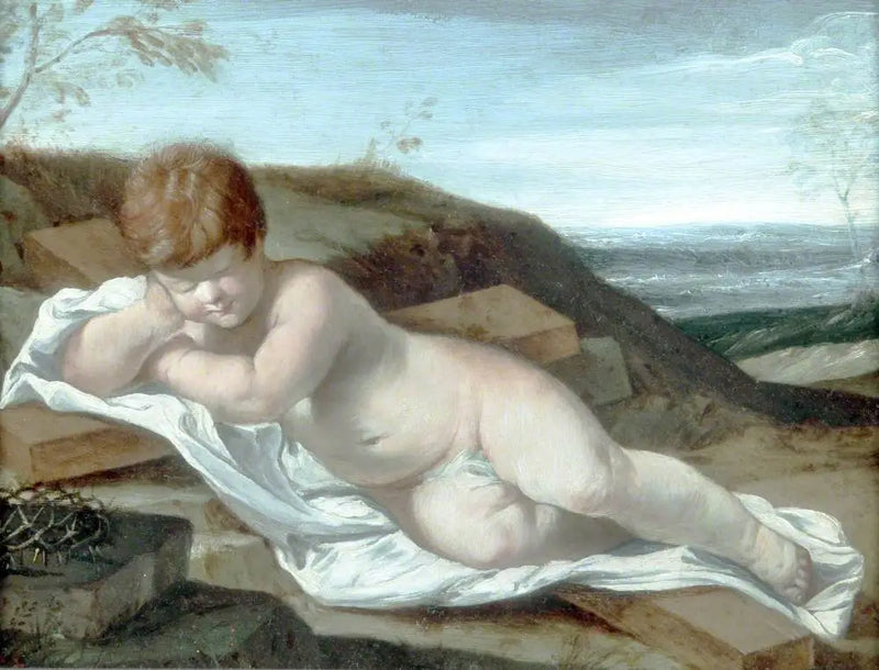 El Niño Jesús durmiendo en la Cruz - Guido Reni