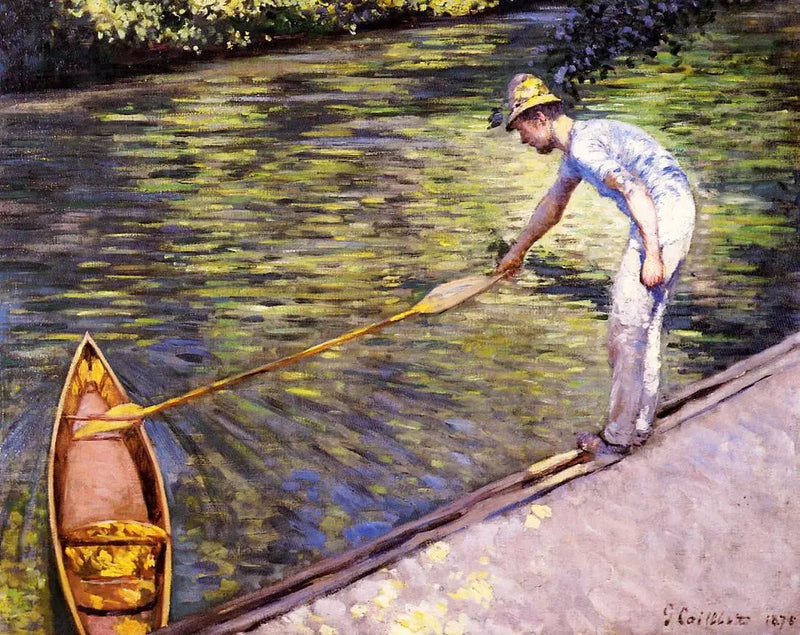 Canotier remando sobre el périssoire - Gustave Caillebotte