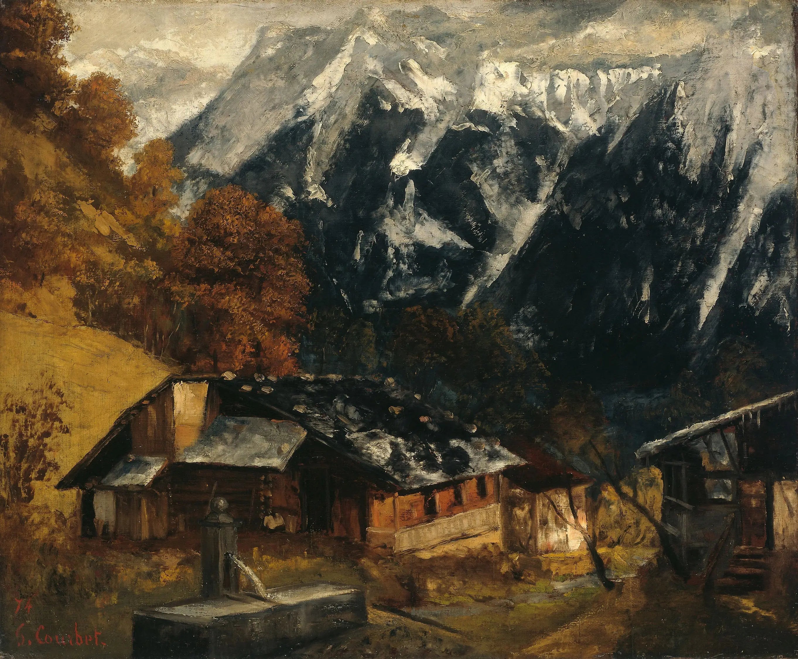 Une scène alpine - Gustave Courbet - Alpha Reproduction