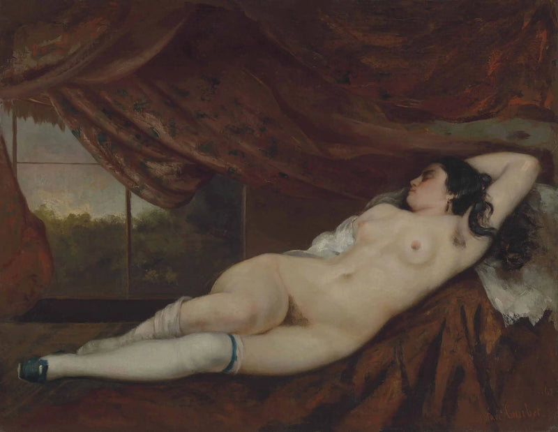 Mujer desnuda acostada - Gustave Courbet