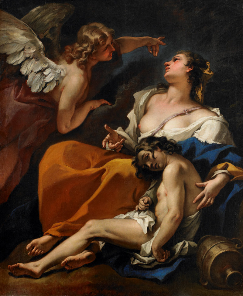 Agar y Ismael salvados por el ángel - Sebastiano Ricci