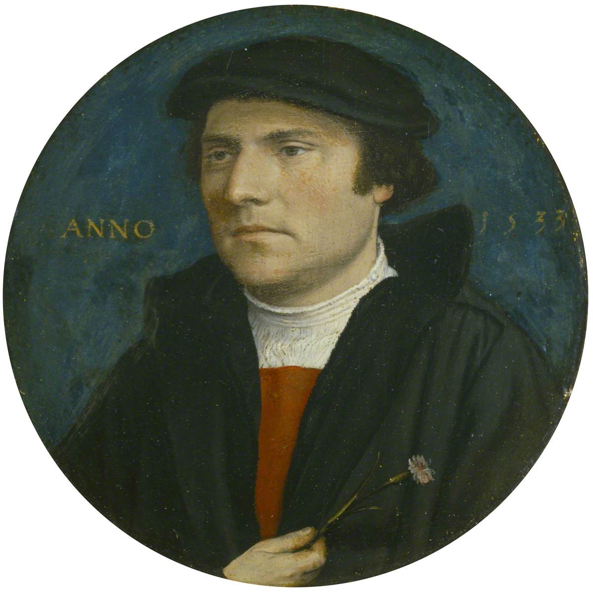 A Young Man with a Pink - Hans Holbein le Jeune - Alpha Reproduction