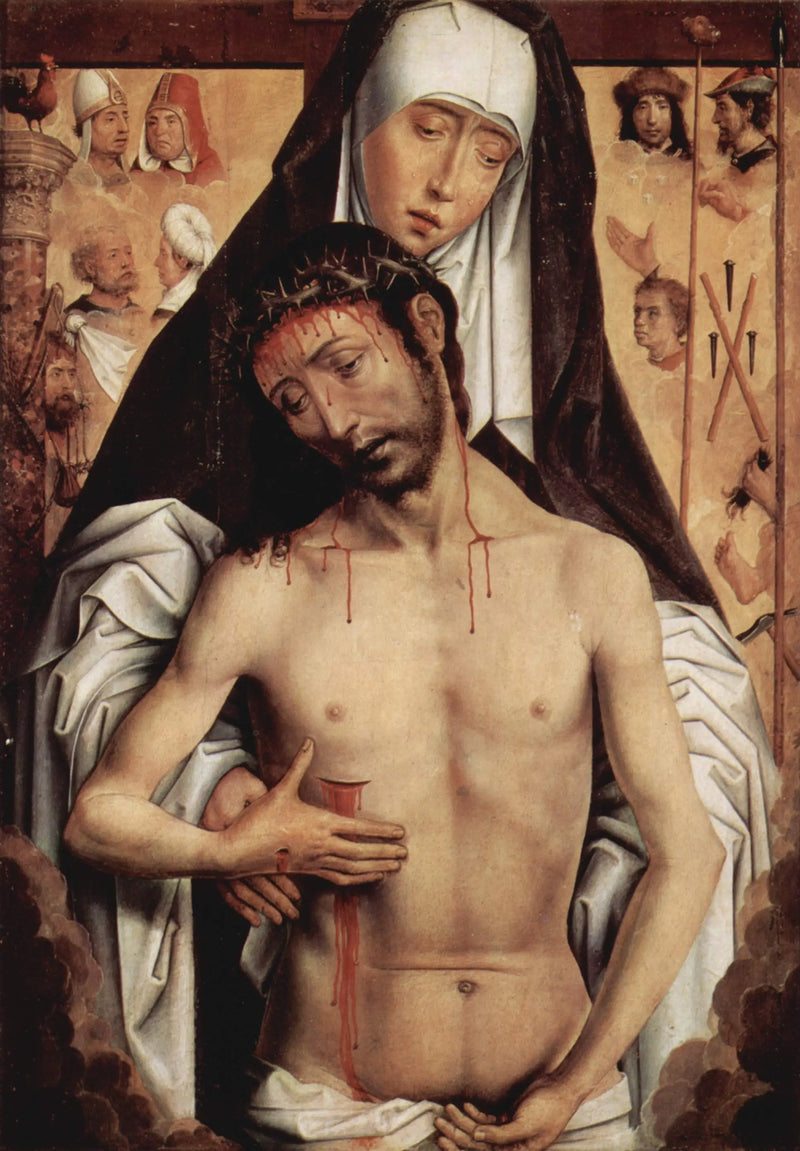 La Virgen mostrando al Hombre de Dolores - Hans Memling
