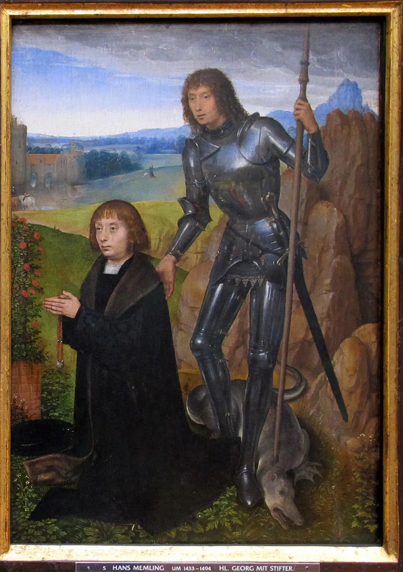 San Jorge con donante. - Hans Memling