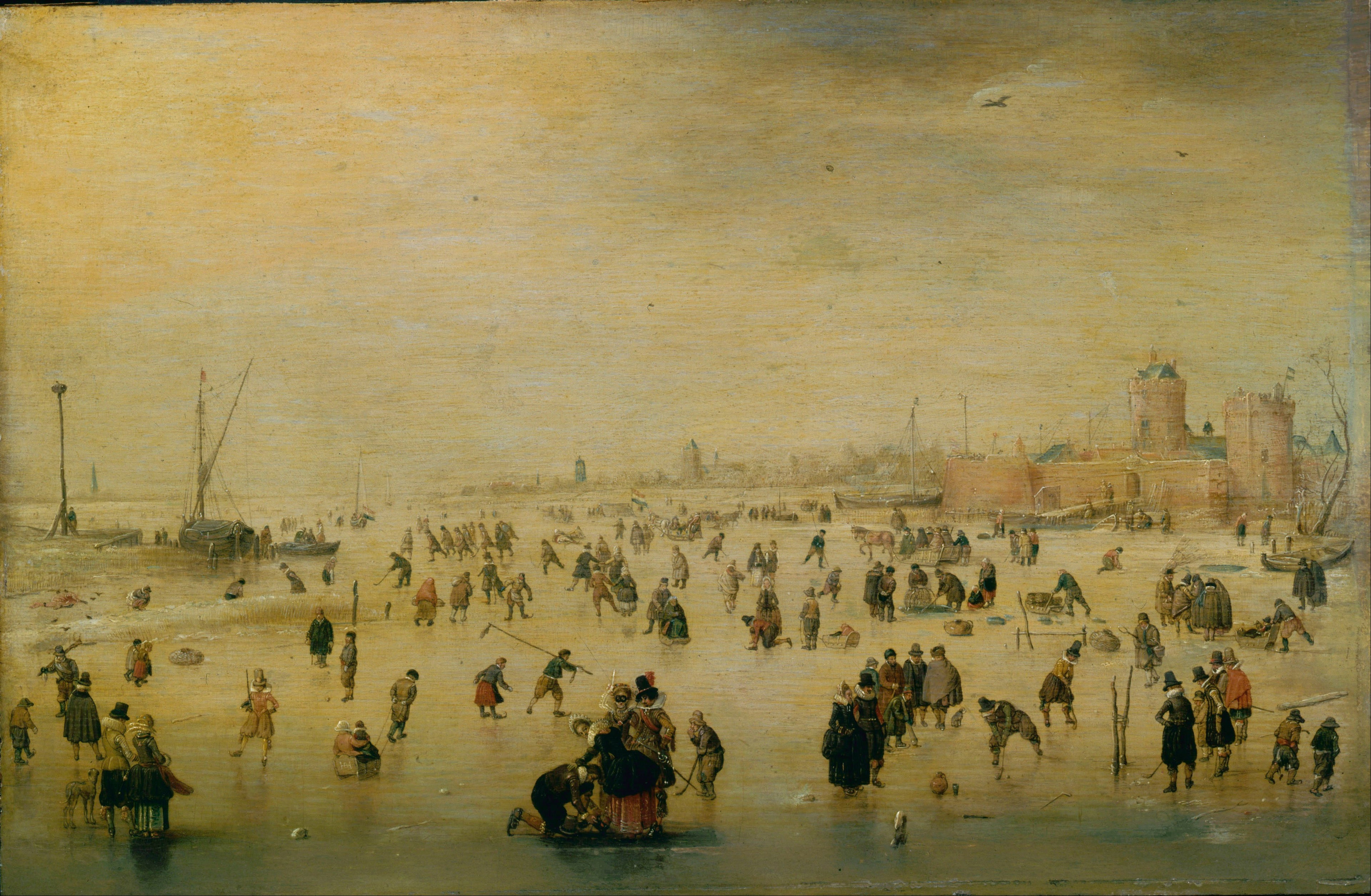 Scène de patinage - Hendrick Avercamp image 1 tableau peint à l’huile sur toile