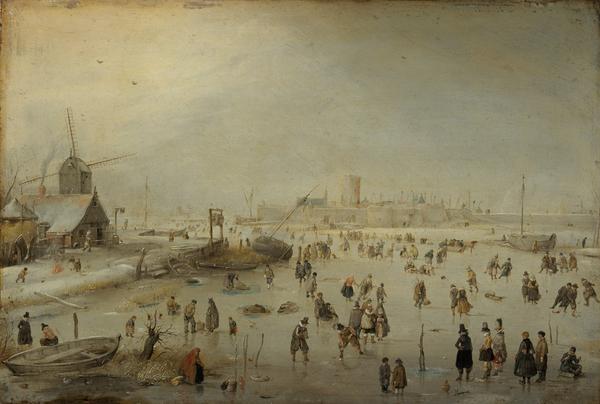 Paysage d'hiver - Hendrick Avercamp image 1 reproduction artisanale de tableau