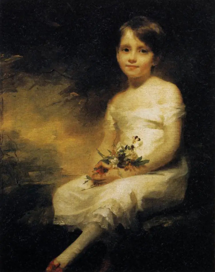 Pequeña Hija inquilina de las flores - Henry Raeburn