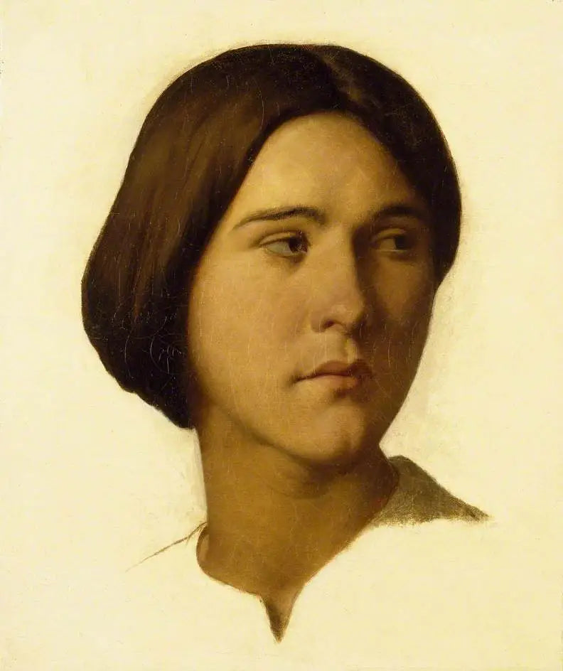 Cabeza de una joven mujer - Hippolyte Flandrin