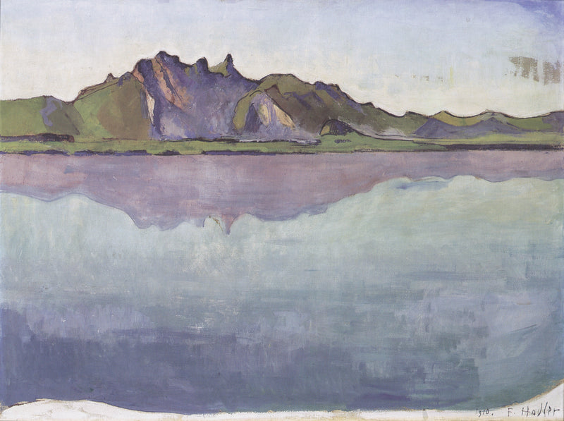 El lago de Thun y el Stockhorn - Ferdinand Hodler
