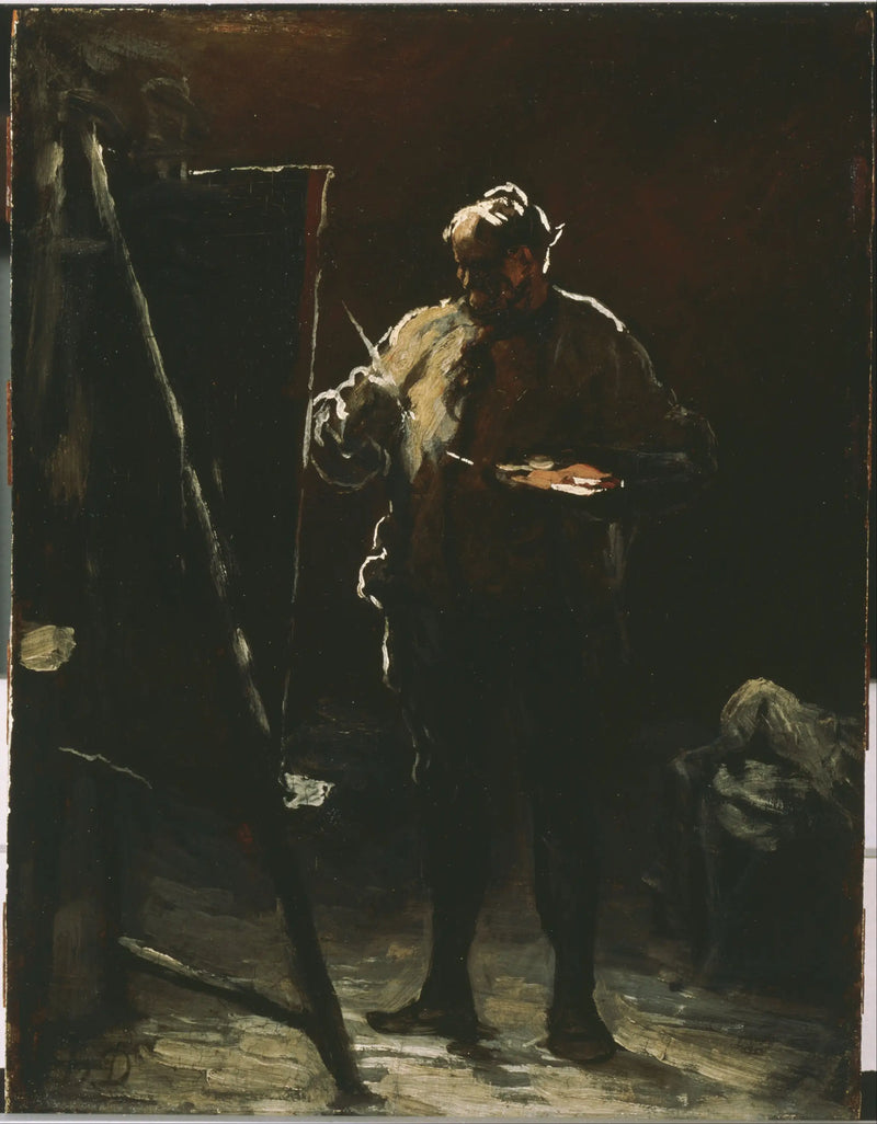 El pintor en su caballete - Honoré Daumier