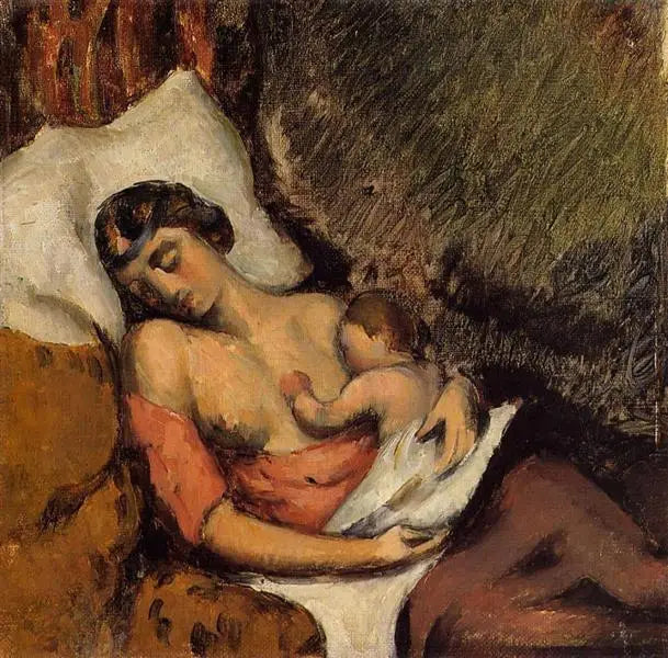 Mujer amamantando a su hijo - Paul Cézanne