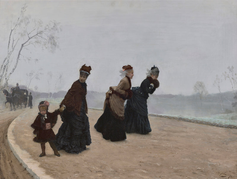 ¡Qué frío! - Giuseppe De Nittis