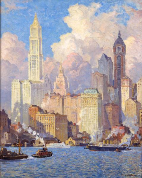 Bord de l’Hudson New York - Colin Campbell Cooper - Alpha Reproduction
