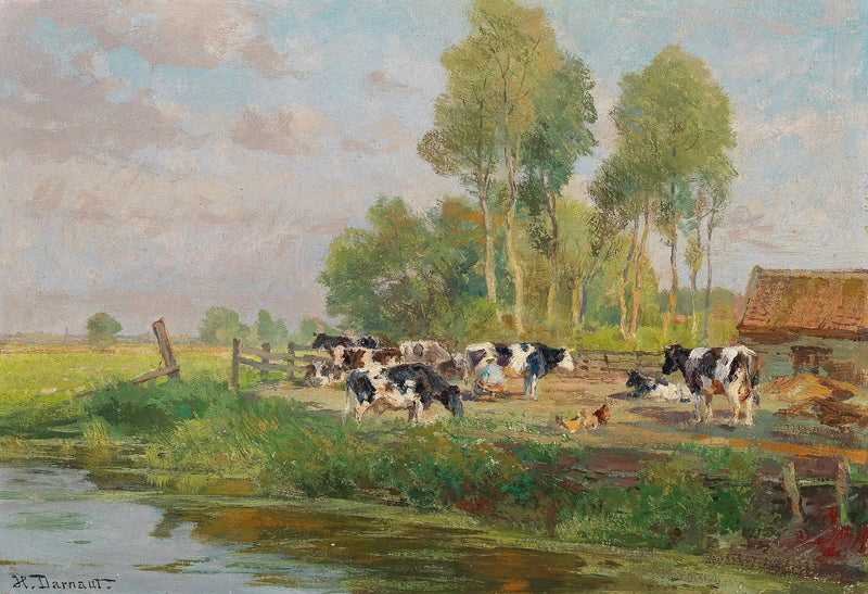 Vacas en el pasto - Hugo Darnaut
