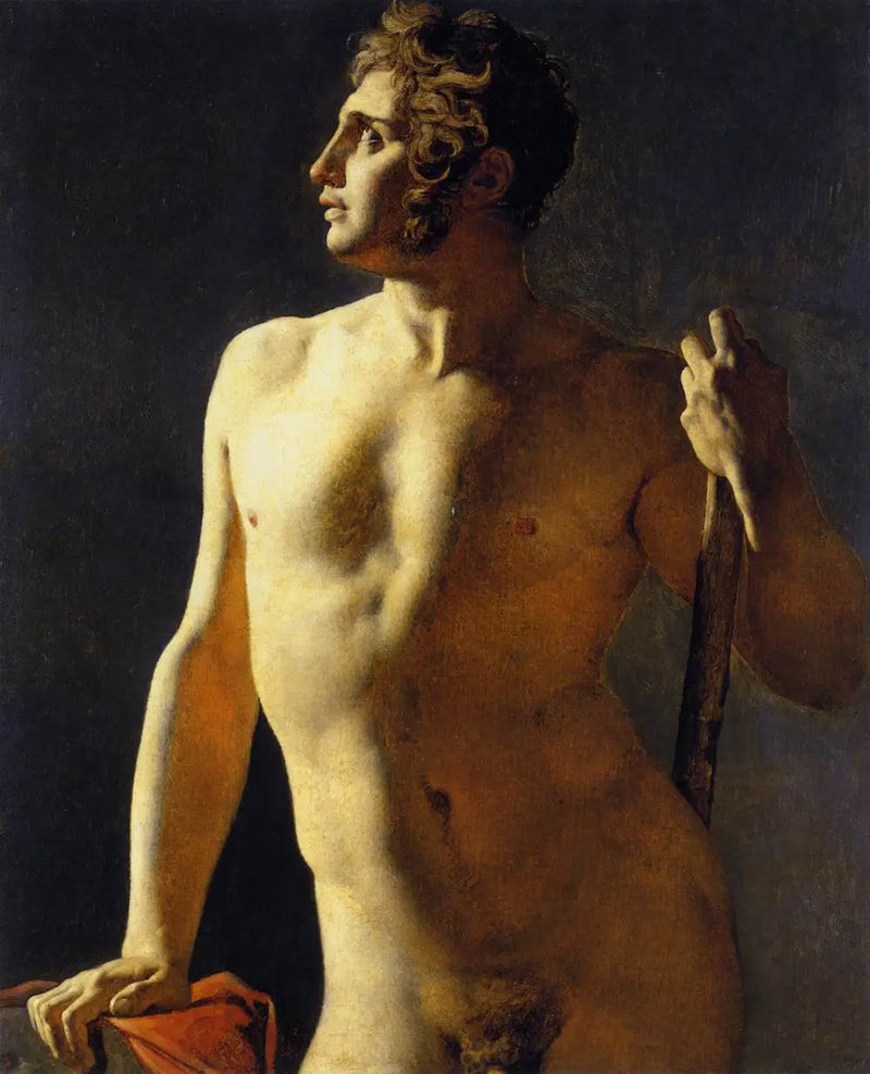 Torso o media figura pintada - Jean-Auguste-Dominique Ingres