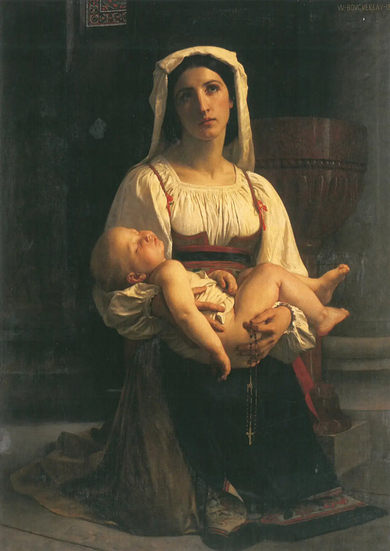 La invocación a la Virgen - Bouguereau