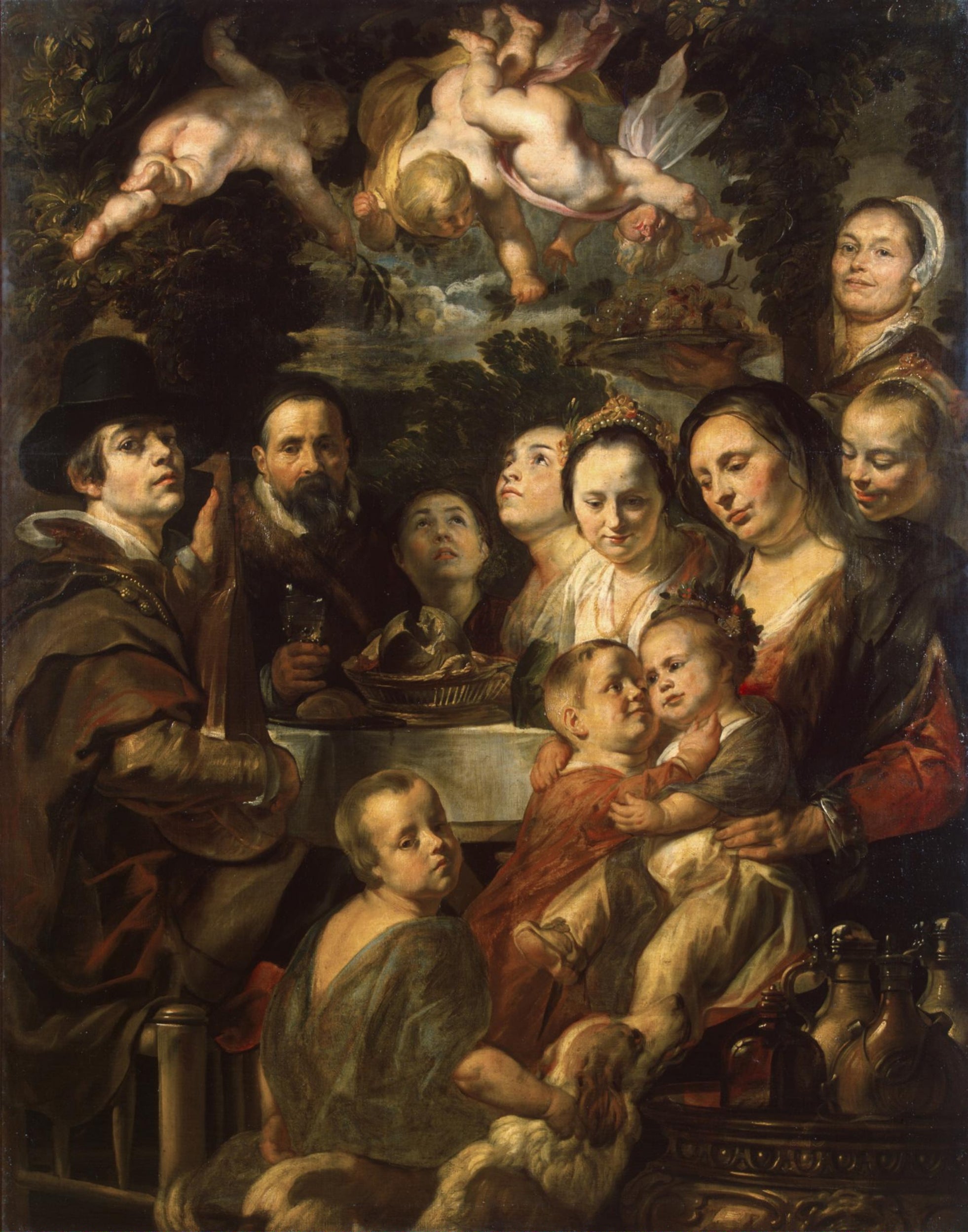Portrait de l'artiste avec sa famille - Jacob Jordaens
