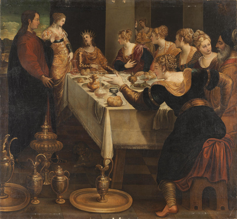 Daniel anuncia a Belsazar el fin de su imperio - Jacopo Tintoretto