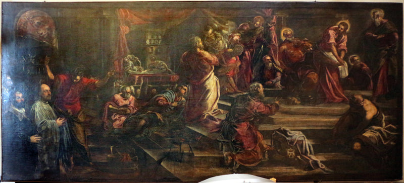 El Cristo lavando los pies a los discípulos - Jacopo Tintoretto